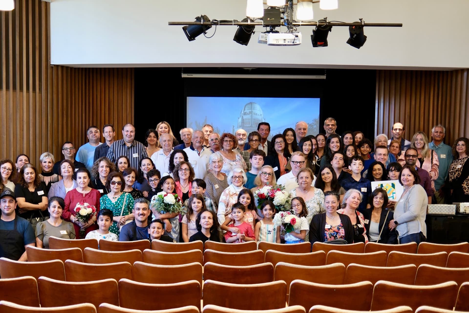 Friends of the Bahá’í community of Mission Viejo gathered together in the auditorium